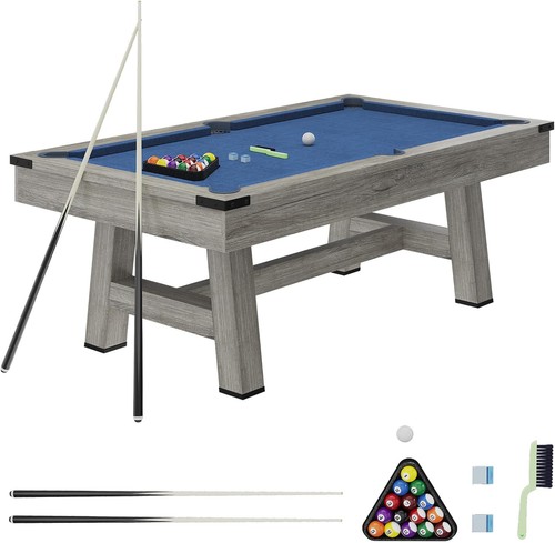 7ft wood finish - wood, table