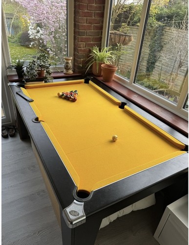 6ft pool table black wood - wood, with