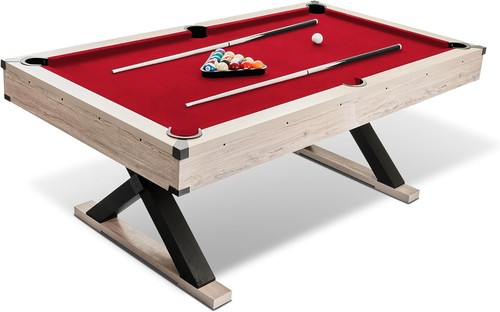 7ft pool table - pool, wood