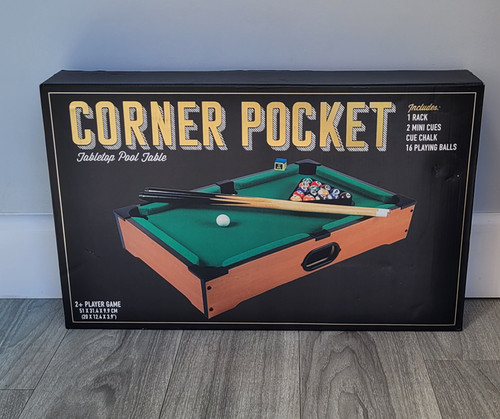 Corner pocket tabletop - pocket, pool