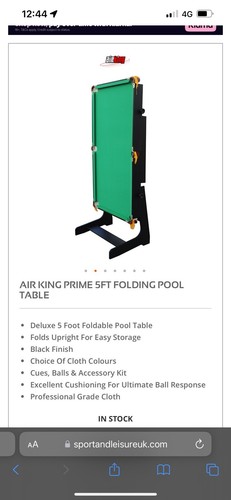 Pro 5ft folding - hy-pro, snooker
