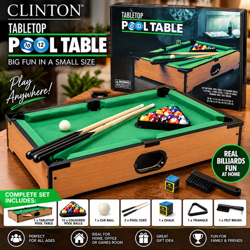 Clinton tabletop pool table - tabletop,